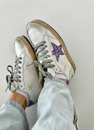 Женские кеды golden goose ( ggdb ) superstar bullstar lilac premium.