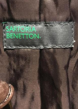 Benetton sartoria куртка коротка шкіряна коричнева оригінал італія розмір xs6 фото