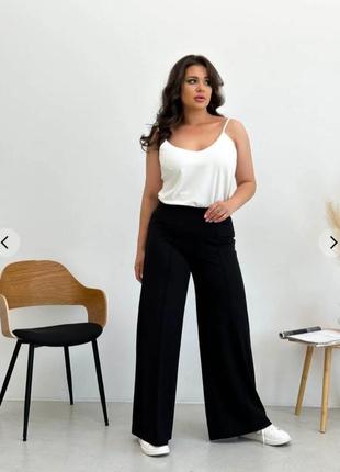 Льняные широкие брюки