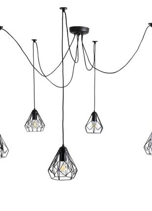 Люстра павук (підвісний світильник) bevel spider-5 black
