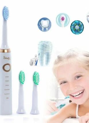 Дитяча електрична щітка 3 насадки і 5 режимів