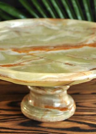 Фруктовница из натурального камня оникс, 30 см