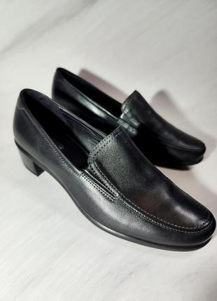 Ecco виробництво індонезія нові шкіряні чорні туфлі  eur 405 фото