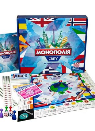 Настільна гра «монополія світу» 7007 українською nia-mart