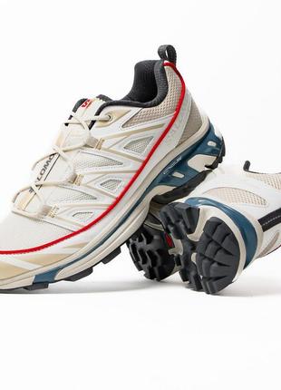 Salomon xt-6 expanse white red blue