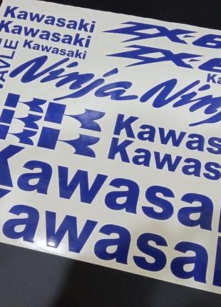 Наклейки на мотоцикл бак пластик kawasaki ninja ниндзя нинзя кавасаки zx 6