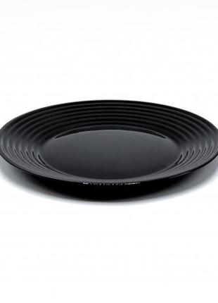 Тарілка обідня harena black 250 мм luminarc l7611