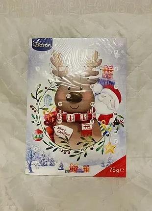 Шоколадний адвент-календар baron польща 75 г stone bucha  stone bucha