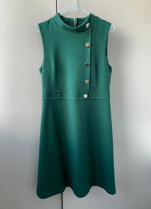 Сукня а-силуетна з позолоченими ґудзиками1 фото