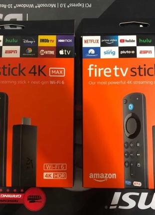 Тб-приставка медіаплеєр amazon fire tv stick max 4k 8gb wi-fi 6