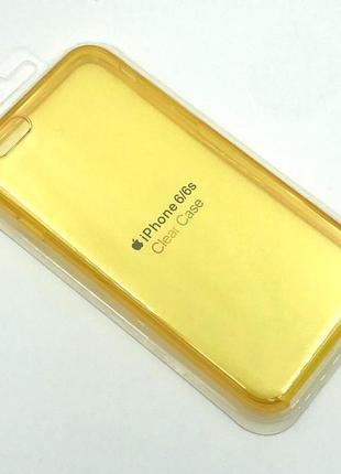 Чехол прозрачный на iphone 6 / 6s желтый