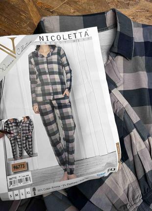 Домашній костюм, піжама  в клітинку коттон