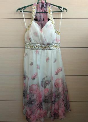 36-38р. нарядное платье сарафан со стразами quiz7 фото