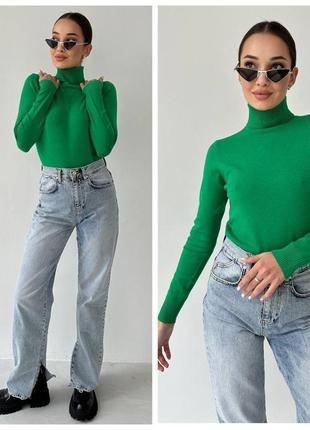 Білий жіночий кашеміровий гольф3 фото