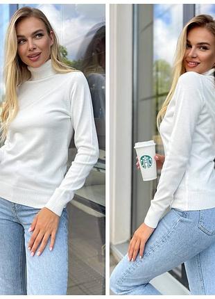 Білий жіночий кашеміровий гольф