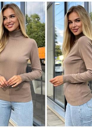 Білий жіночий кашеміровий гольф5 фото