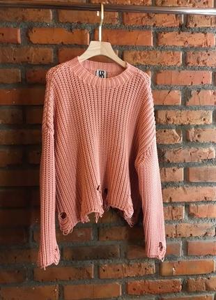 Кофта з дірками бренду 02.02. knitwear