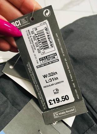 Сірі базові штани marks&amp;spencer 32 котон2 фото