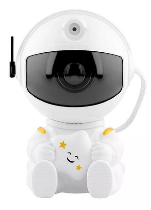 Нічник prc лазерний проектор зоряного неба galaxy projector astronaut star космонавт white