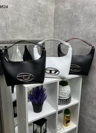 Женская стильная и качественная сумка из эко кожи черная с красным5 фото