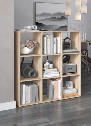 Вітрини для віталень,етажерки та тумби, полиця для книг, стелаж для дому, книжкова полиця дуб сонома