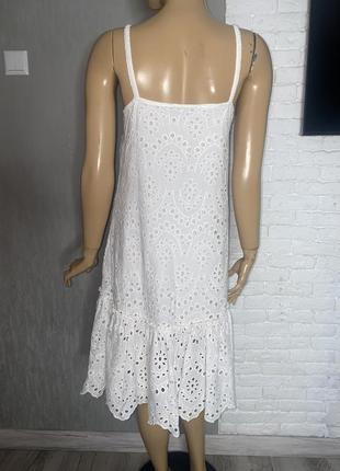 Бавовняна сукня міді з прошви плаття а-силуету yessica, s2 фото