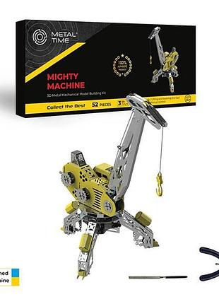 Колекційна модель-конструктор metal time mighty machine портовий кран механічний двоколірний (mt055)