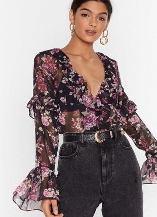 Шифонова блузка з рюшами