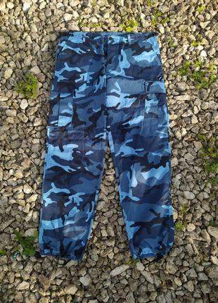 Камуфляжні карго штани на утяжках mil-tec, kargo military1 фото
