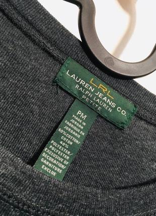 Оригинальная серая кофта с вставками из кожи замши от lauren jeans co ralph lauren м3 фото