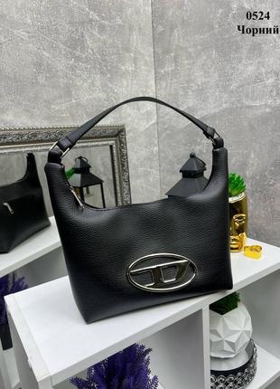 Женская стильная и качественная сумка из эко кожи черная2 фото