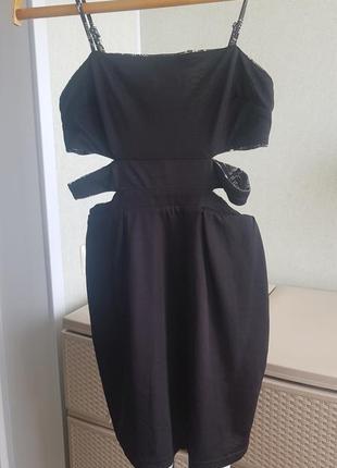 Коротка сукня з прорізами зміїний принт misguided xs4 фото