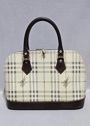 Кожаная сумка в стиле burberry