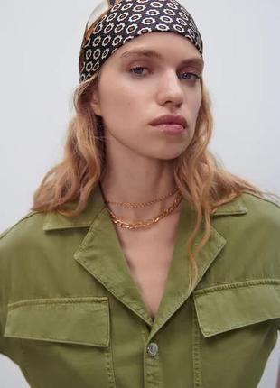 Джинсовый комбинезон с карманами zara2 фото