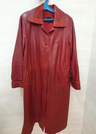 Женское пальто из натуральной кожи, размер l (48-50)