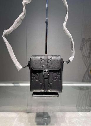 Брендова сумка месенджер чоловіча чорна