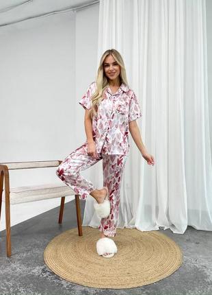 Піжама/ домашній костюм : сорочка + штани