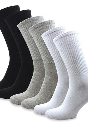 Набір жіночі високі шкарпетки sport classic 6 пар 35-40 three color високі спортивні шкарпетки