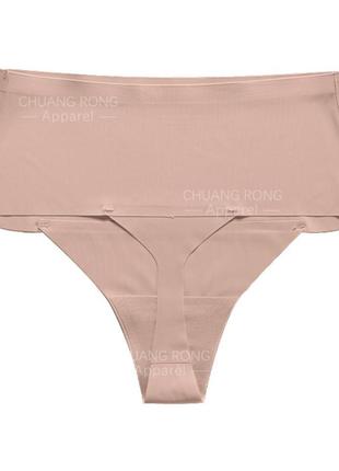 Трусы женские безшовные высокой посадки модал розовые xl