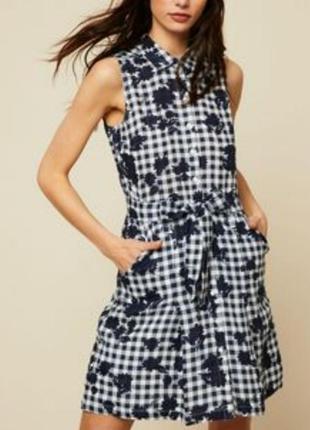 Льняное летнее платье на пуговицах tommy hilfiger