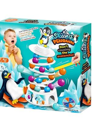 Настольная игра-балансир пингвин bambi xs977-41, развивающая игра, 36 мячиков