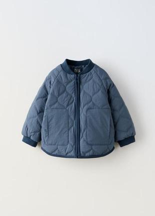 Куртка голубая стеганая на девочку zara new