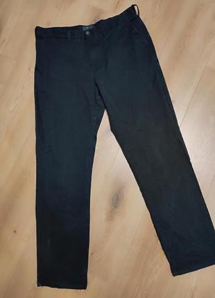Брюки брюки мужские черные прямые marks & spencer man, размер l