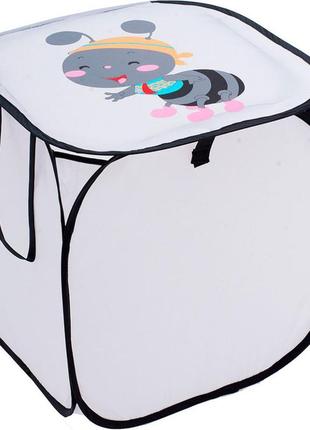 Детская корзина для игрушек m 2508 с ручками (пчёлка)