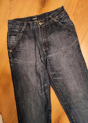 Джинсы мужские синие широкие длинные regular d&amp;g dolche &amp; gabbana, размер s