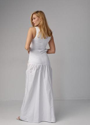 Сукня максі з драпіруванням та вирізом на талії3 фото