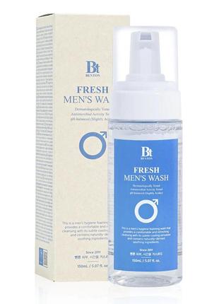 Освіжаюча пінка для інтимної гігієни чоловіків benton fresh men's wash, 150 мл