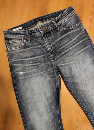 Джинсы мужские синие slim jack &jones, размер м