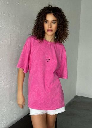 Жіноча футболка довга в стила зара zara рожева чорна синя варьонка1 фото