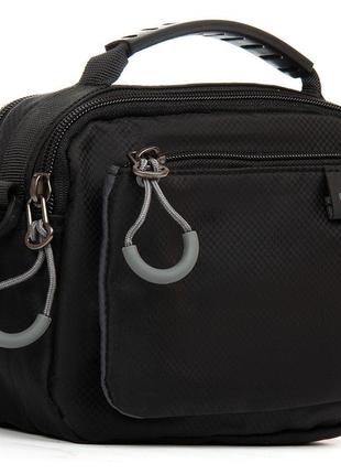 Сумка чоловіча нейлон lanpad чорна